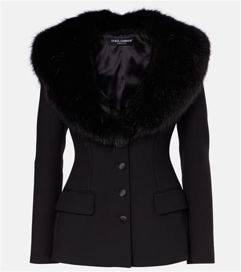 dolce gabbana 98 black wool blazer women